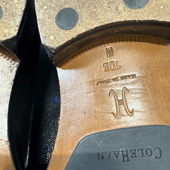 Cole Haan Collection Shoes Men's Size 10.5M Black Loafers C02992 Made In Italy - Picture 8 of 12